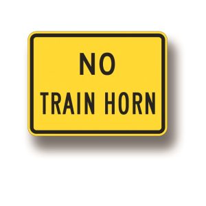 No train horn sign