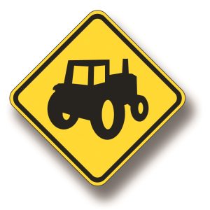 Tractor warning sign