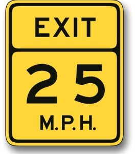 Advisory speed sign