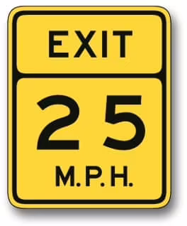 Advisory speed sign