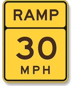 Advisory speed sign