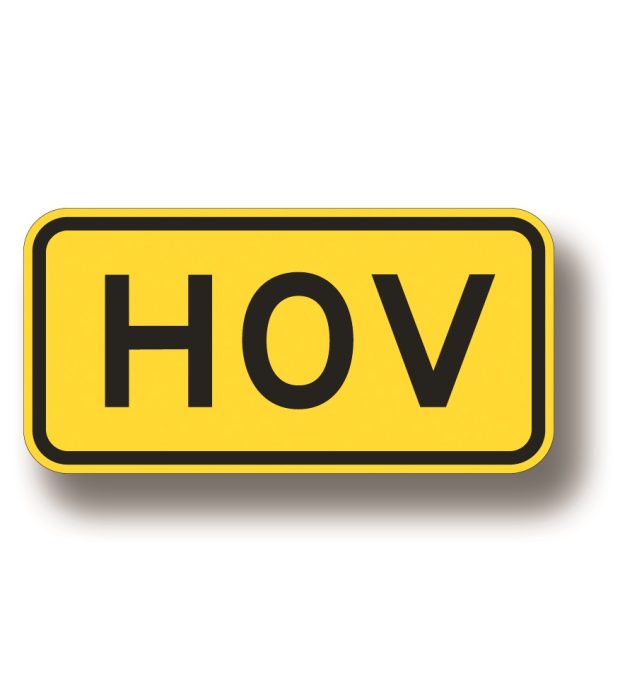High occupancy vehicle (HOV) sign Zumar