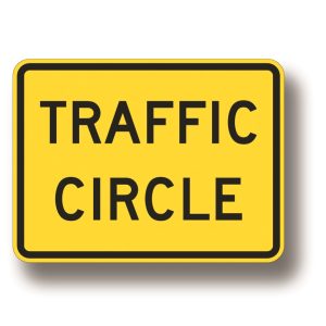 Traffic circle sign