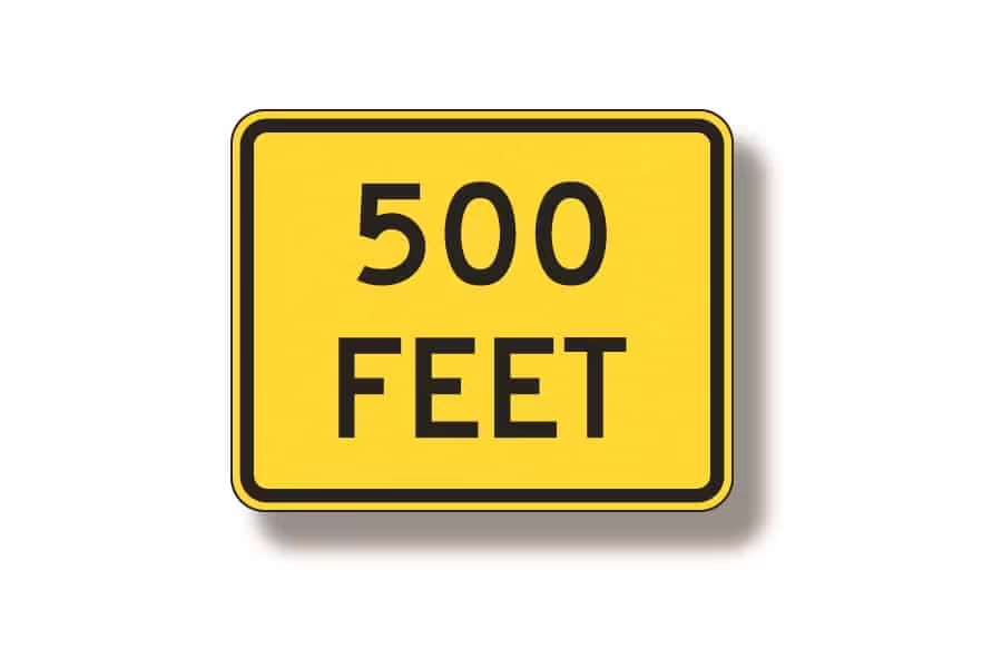 W16-2 XX Feet | Traffic Sign | Zumar Industries