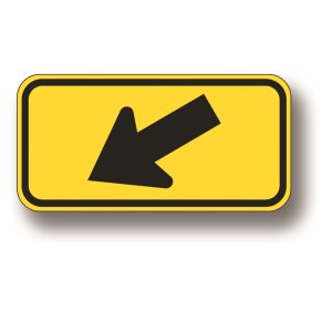 Supplemental arrow sign