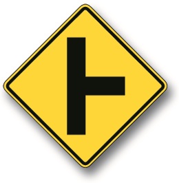 Side road sign (left or right)