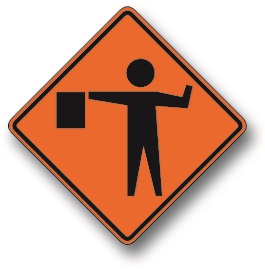 Flagger sign