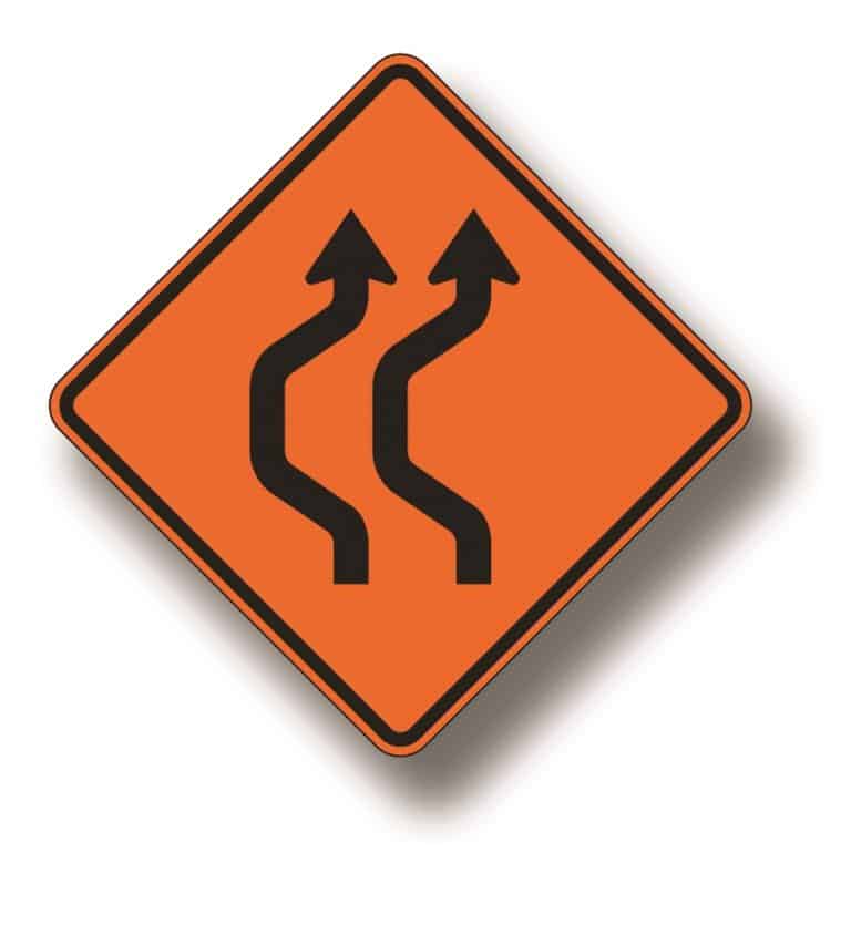 Double reverse curve sign (2 lanes) | Zumar