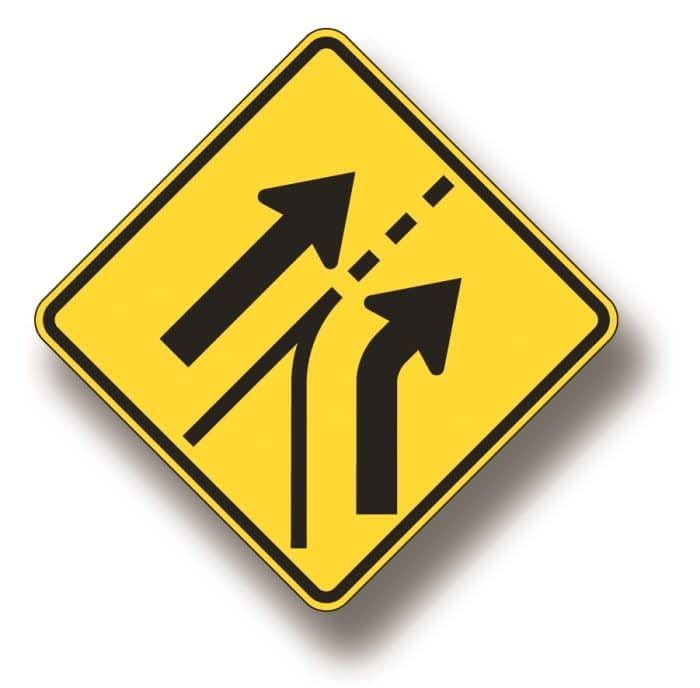 Entering roadway added lane sign - Zumar