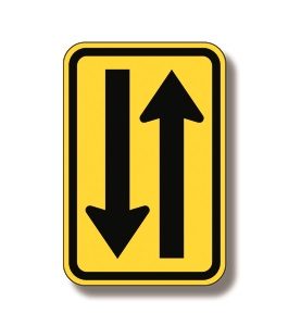 Two-way traffic sign