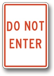 Do not enter sign