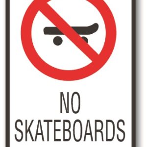 No skateboards sign