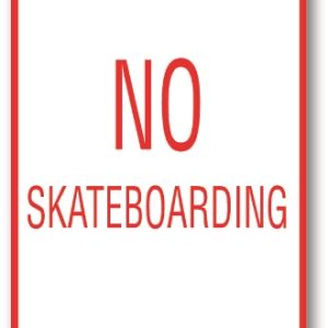 No skateboarding sign