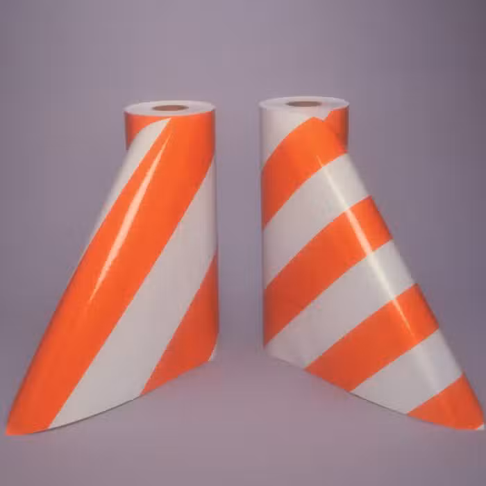 Barricade reflective sheeting