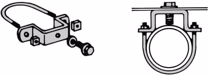Single clamp-on U-bracket