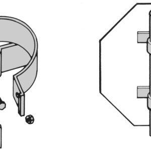 Extruded aluminum clamp-on bracket