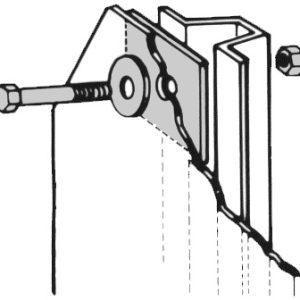 Steel U-channel mounting hardware