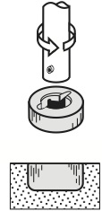 Sub-level twist lock anchor