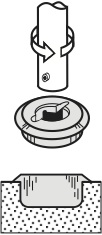 Sub-surface twist lock anchor