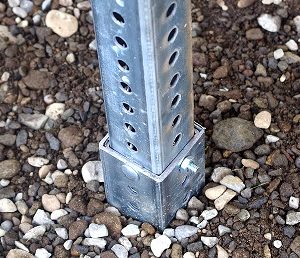 Two-piece sign post anchor