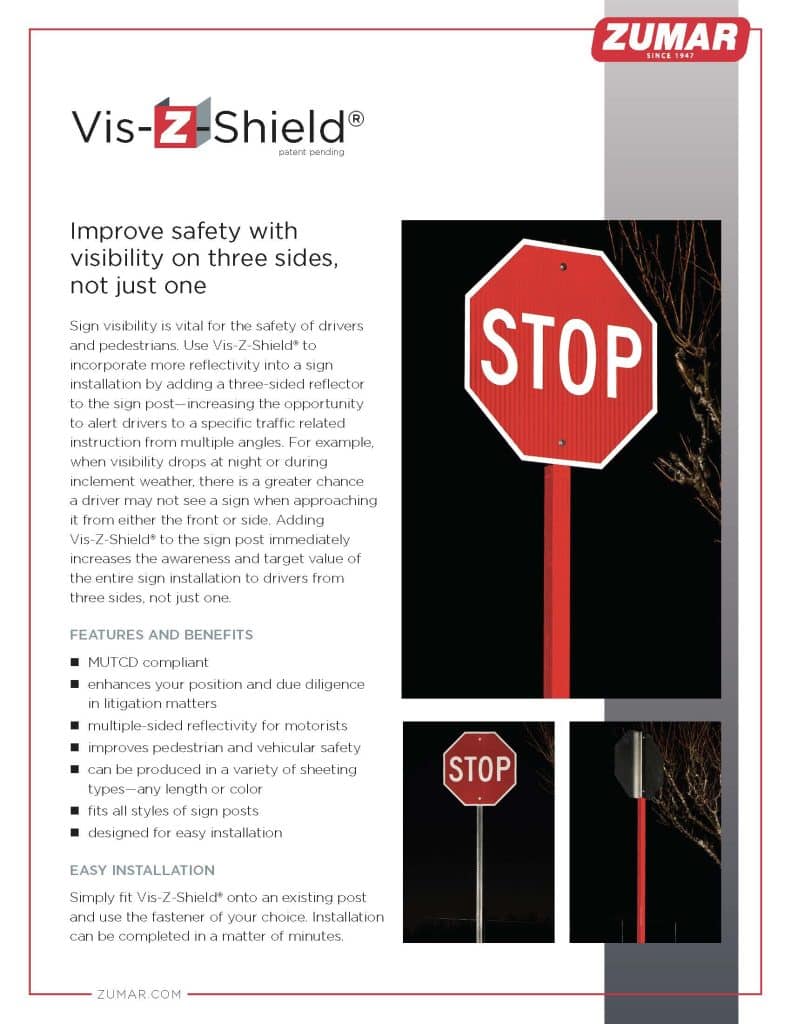 Traffic Sign Resources & Spec Sheets | Zumar
